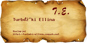Turbéki Ellina névjegykártya